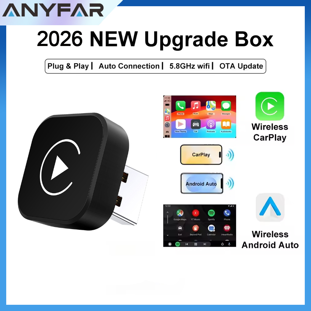 Phone Accessories For Android - 2026 ワイヤレスCarPlayアダプター 2-in-1 有線接続を無線接続に変換するドングル CarPlayとAndroidフォン対応 プラグアンドプレイ
