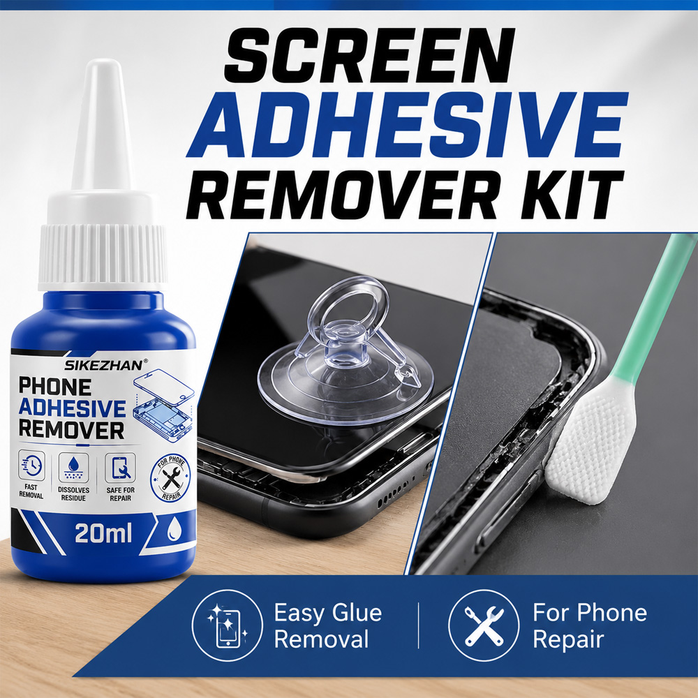 Phone Repair Kit - プロ仕様の電話画面接着剤除去キット、接着剤残留物を素早く溶解、分解、クリーニングツール、携帯電話修理作業用