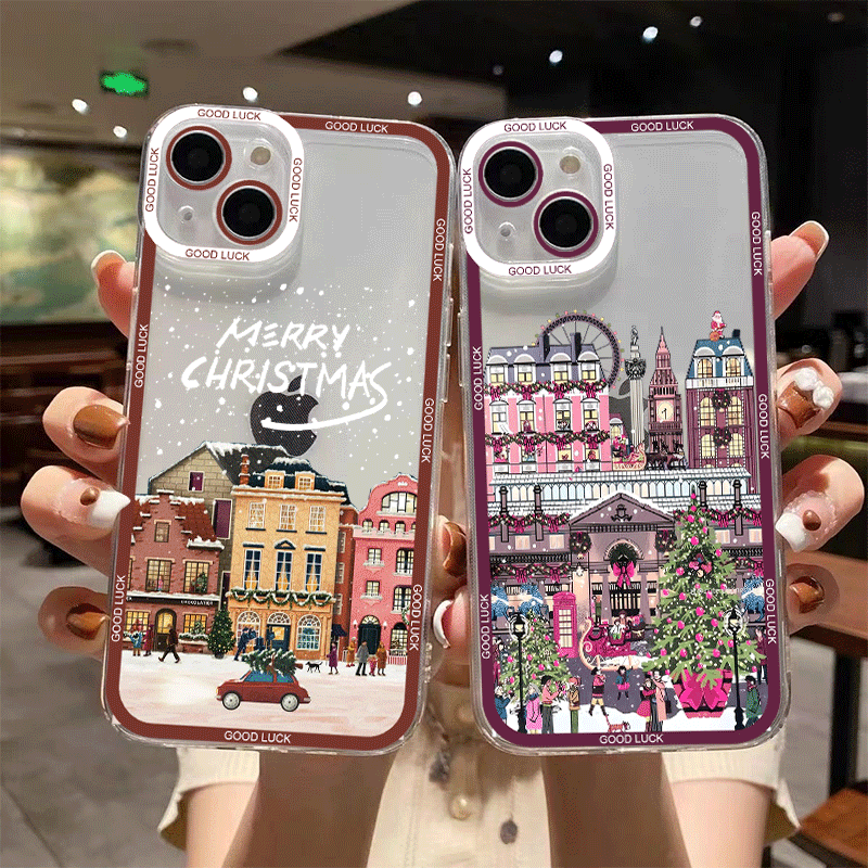 X Phone Accessories - 冬の新年 クリスマス 街並み 風景 スマホケース Xiaomi