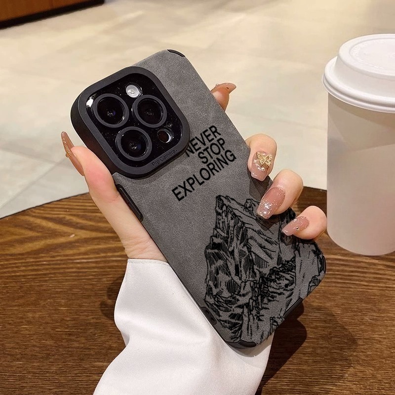 X Phone Accessories - ファッショナブルな「Never Stop Exploring」デザインのiPhoneケース（iPhone 18 Pro Max、17、16、15、14、13、12、11、16
