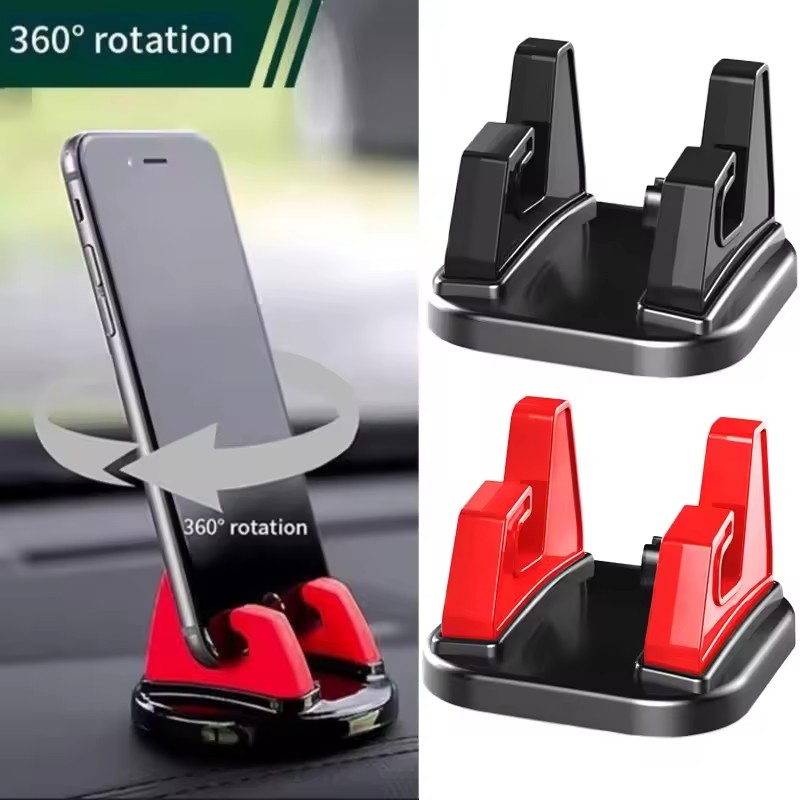 Phone Accessories For Android - 360 度回転車の携帯電話ホルダーダッシュボード粘着ユニバーサルスタンドマウントブラケット携帯電話用カーアクセサリー