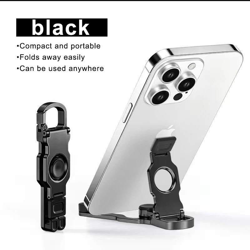 Phone Accessories For Travel - 携帯用フィジェットスピナーフォンスタンド、360度回転可能、折りたたみ式キーチェーンスタンド、携帯電話とタブレット用、自宅や旅行に最適