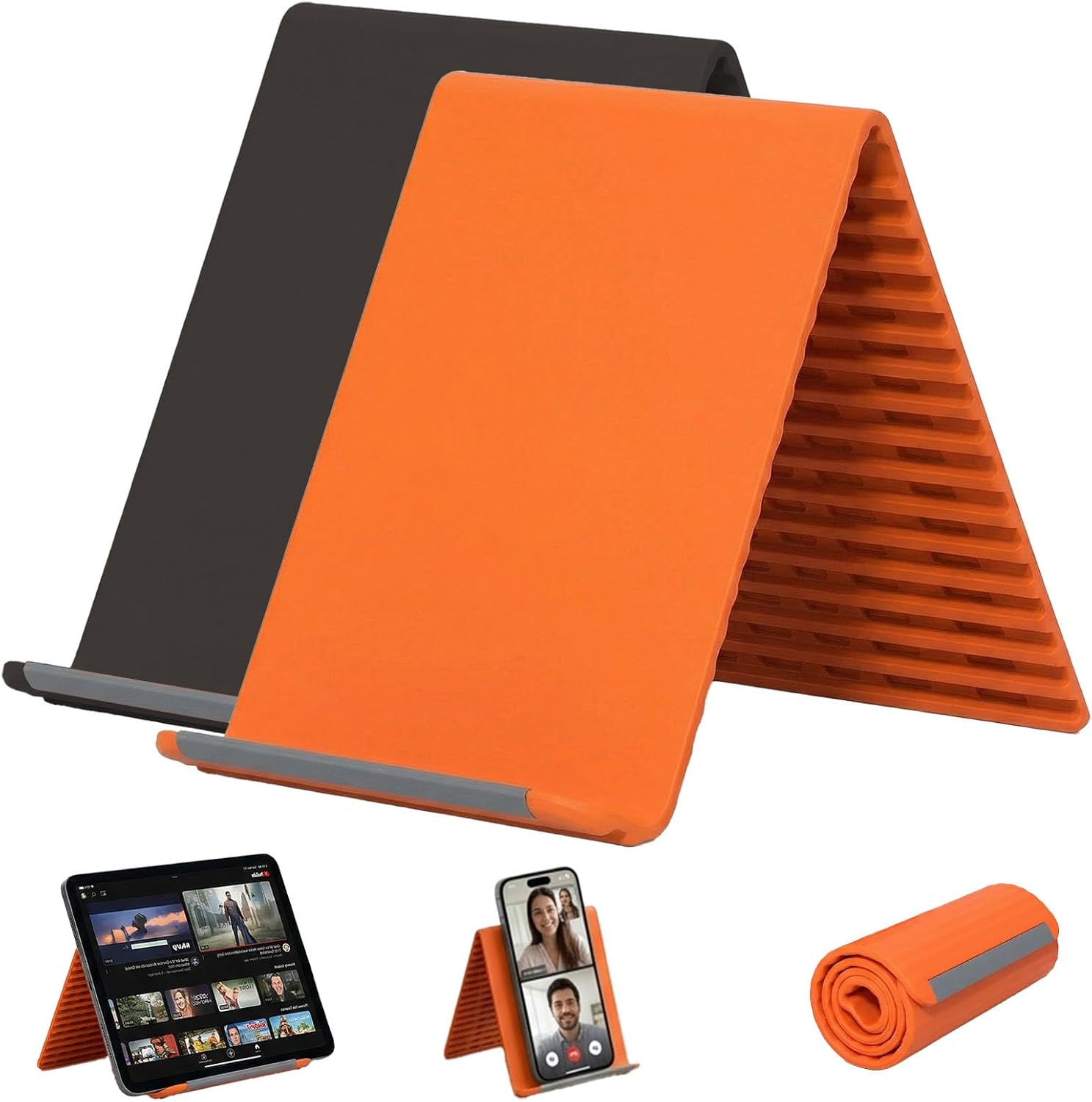 Quirky Phone Accessories - 携帯用シリコン製携帯電話ホルダー、自由に曲げられるフレキシブルブラケット、多角度調整可能なタブレットデスクトップスタンド