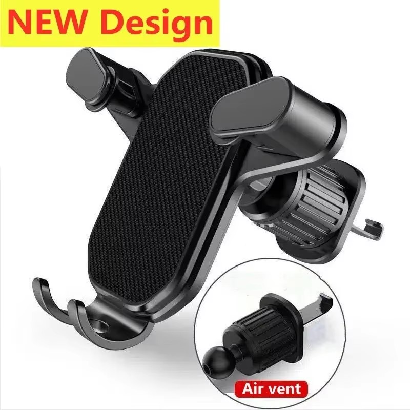 Phone Accessories - ユニバーサルカーフックベースフォンホルダー 重力式モバイルスタンド GPSサポート オートエアコン吹き出し口マウント iPhone 16