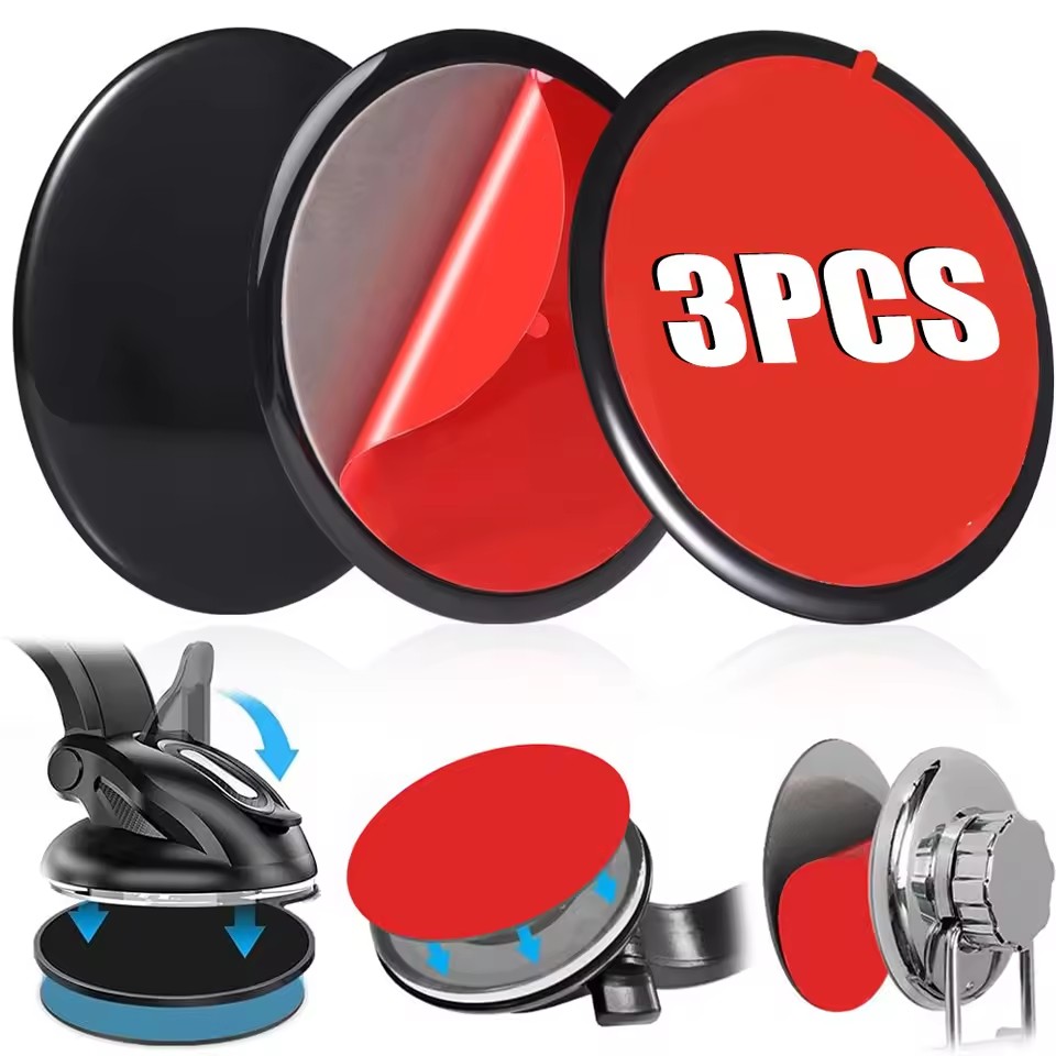 Quirky Phone Accessories - ユニバーサルダッシュボード粘着パッドセット、吸盤グリップカーマウント交換用、ダッシュカメラ、フロントガラス、携帯電話ホルダー用