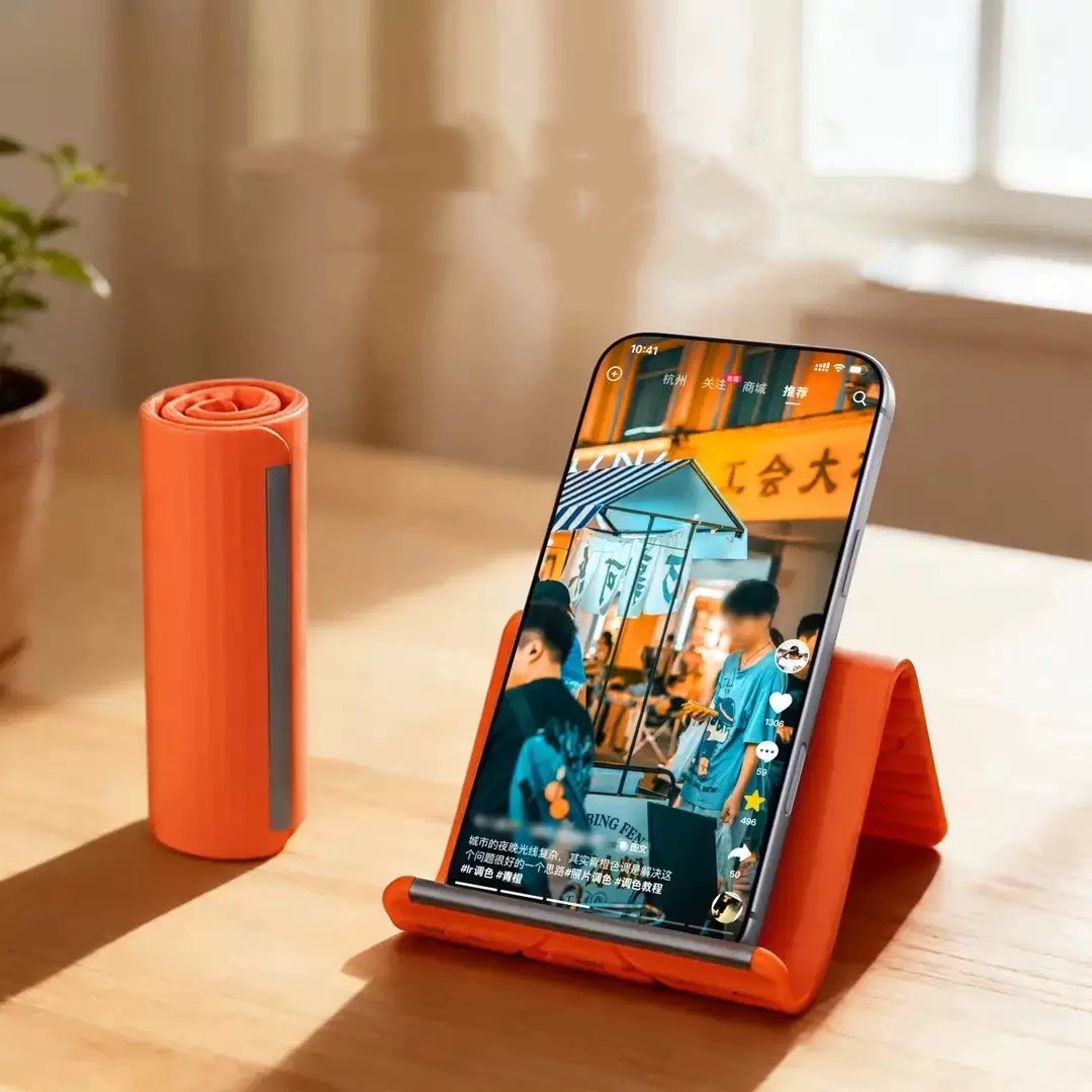 Phone Accessories For Travel - 怠惰な携帯電話スタンド シリコン製デスクトップタブレット/ノートパソコンホルダー クリエイティブで柔軟な折りたたみ式変形スタンド 旅行用アクセサリー