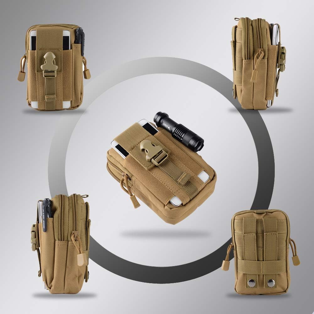 戦術的なモールベルトポーチ軍事ウエストバッグ EDC ツール - Phone Accessories のレビューと価格