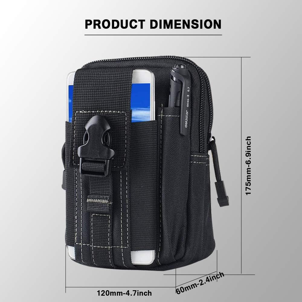 戦術的なモールベルトポーチ軍事ウエストバッグ EDC ツール - Phone Accessories のレビューと価格