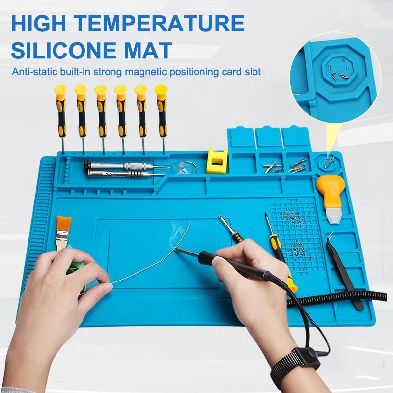 帯電防止シリコン耐熱テーブルマット 磁気断熱シリコンマット  - Phone Repair Kit のレビューと価格