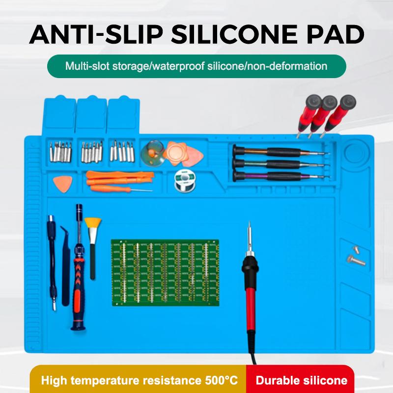帯電防止シリコン耐熱テーブルマット 磁気断熱シリコンマット  - Phone Repair Kit のレビューと価格