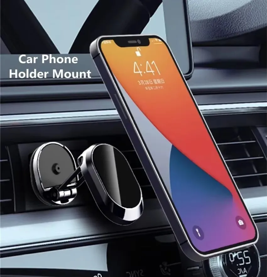マグネット式車載電話ホルダー マグネット式電話ブラケット 折 - Phone Accessories のレビューと価格