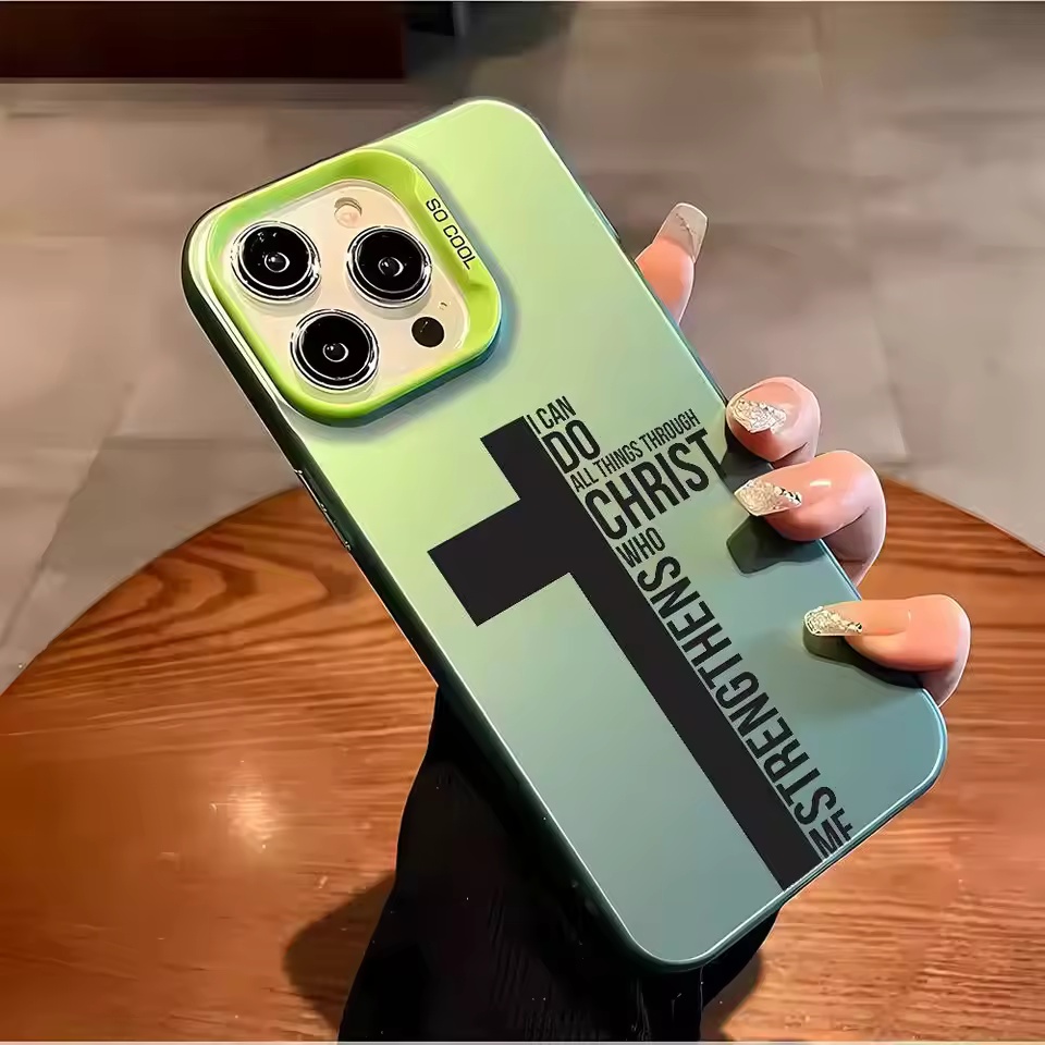指紋防止クロス聖書柄iPhoneケース iPhone 17  - X Phone Accessories のレビューと価格