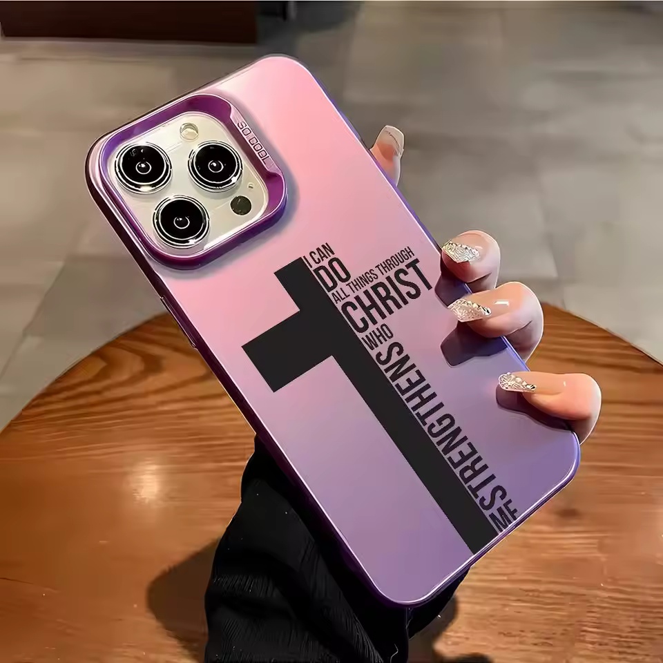 指紋防止クロス聖書柄iPhoneケース iPhone 17  - X Phone Accessories のレビューと価格