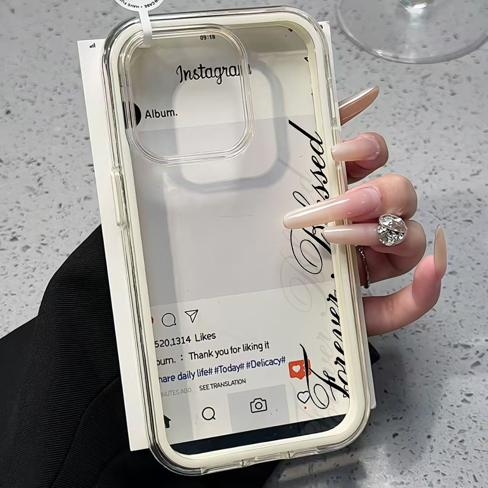 永遠に祝福されたシンプルで透明なiPhoneケース iPho - X Phone Accessories のレビューと価格