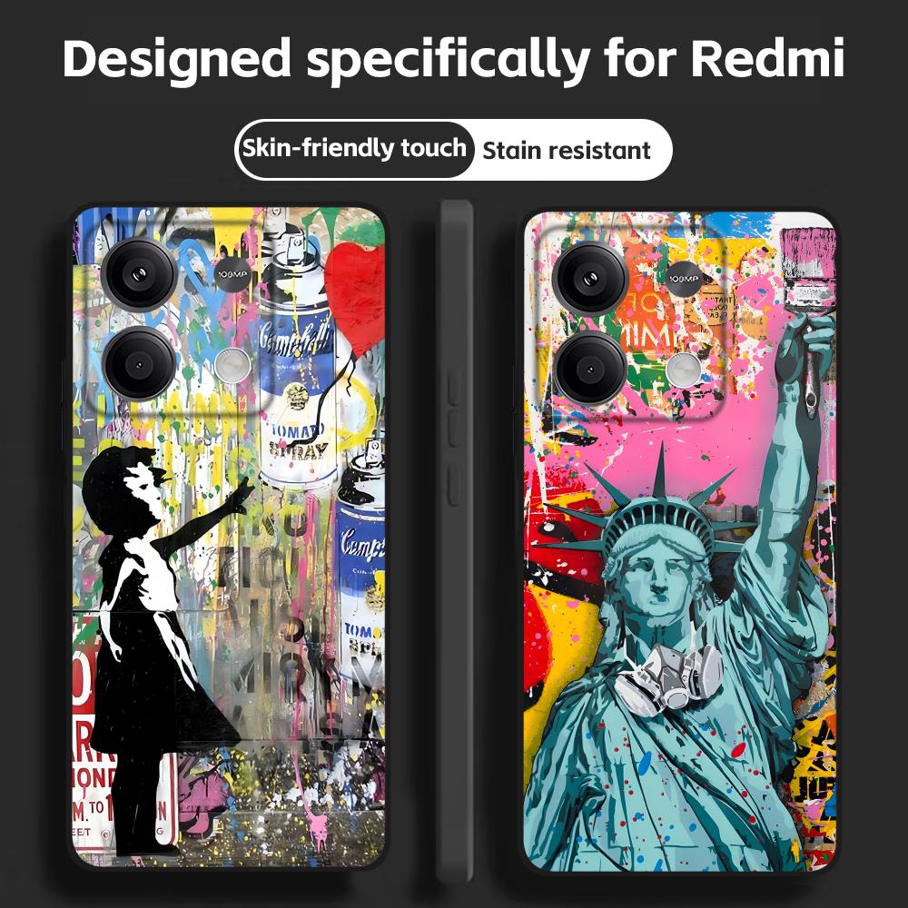バンクシー グラフィティ アート スマホケース Redmi  - X Phone Accessories のレビューと価格