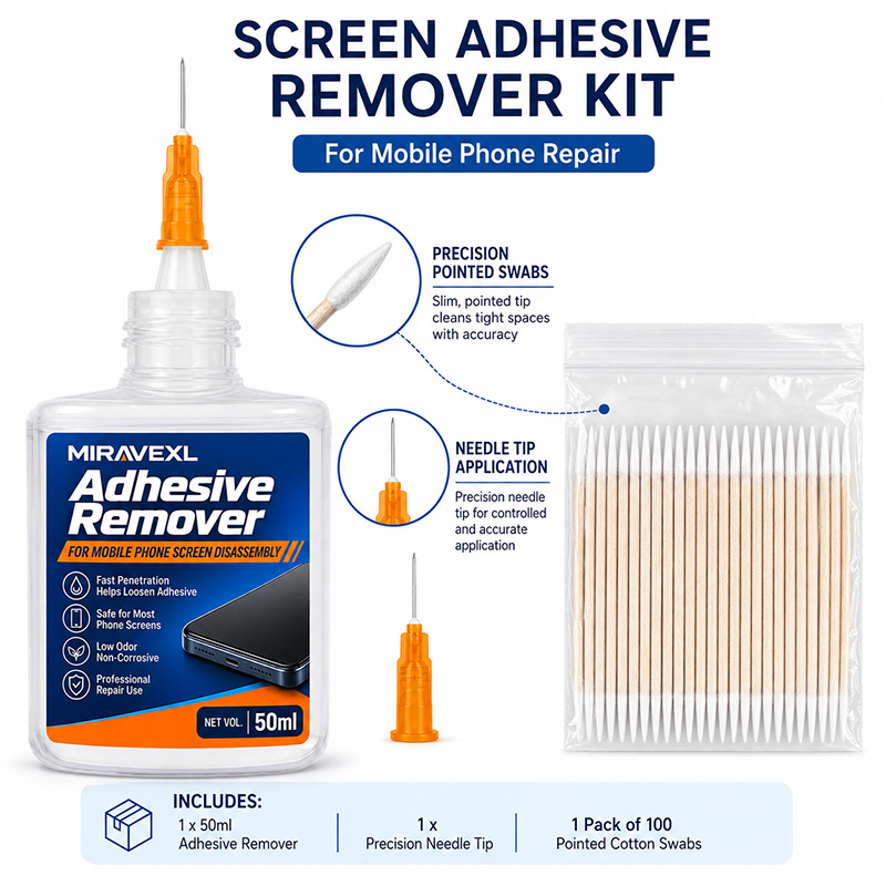 携帯電話フレーム背面サーマルフォーム接着剤除去剤 MIRAV - Phone Repair Kit のレビューと価格