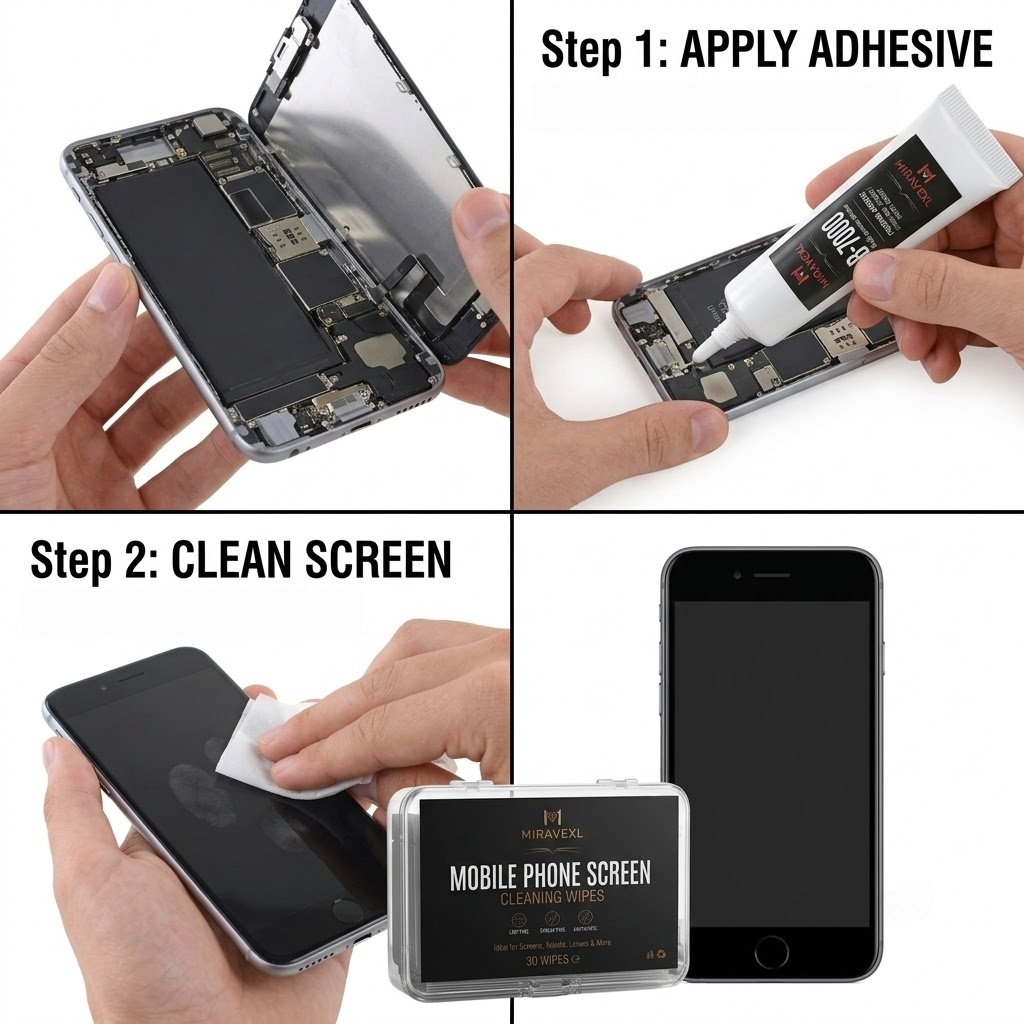 携帯電話画面分解修理キット 15ml 25ml B-7000 - Phone Repair Kit のレビューと価格