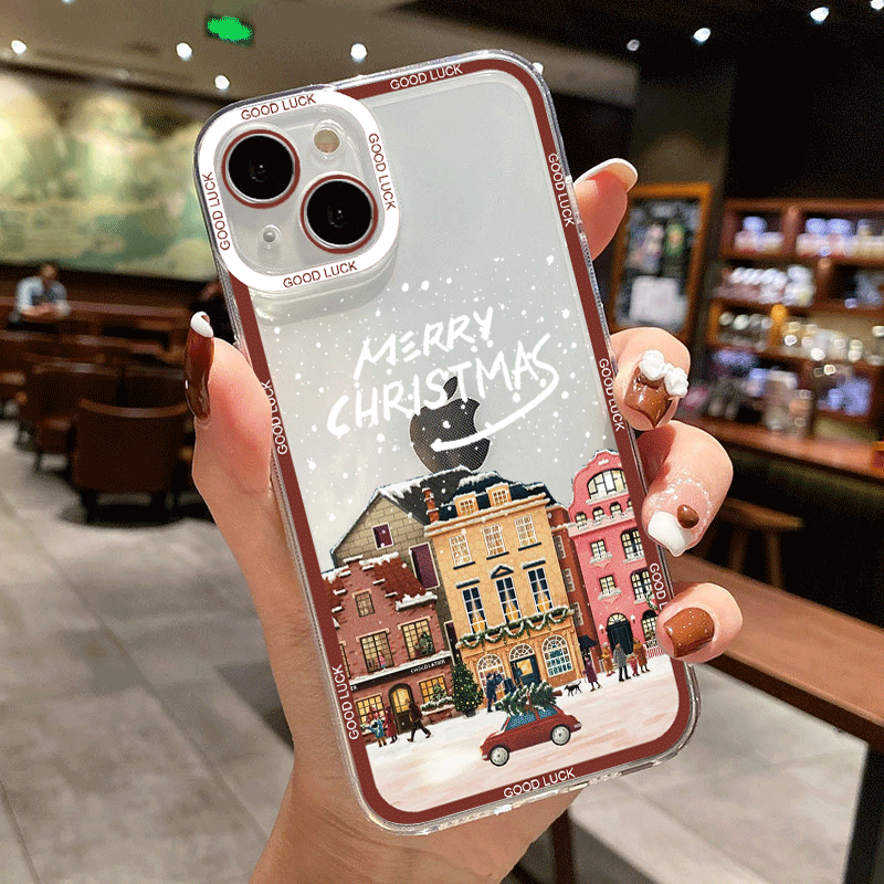 冬の新年 クリスマス 街並み 風景 スマホケース Xiaom - X Phone Accessories のレビューと価格