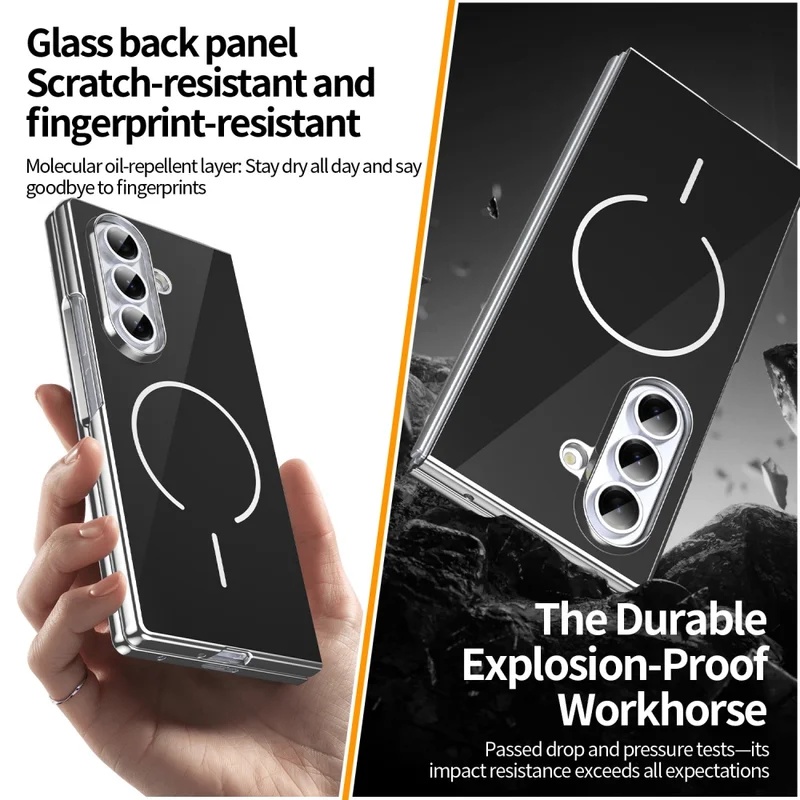 ガラス製マグネット式折りたたみスマホケース Samsung  - Phone Accessories Wholesale In China のレビューと価格