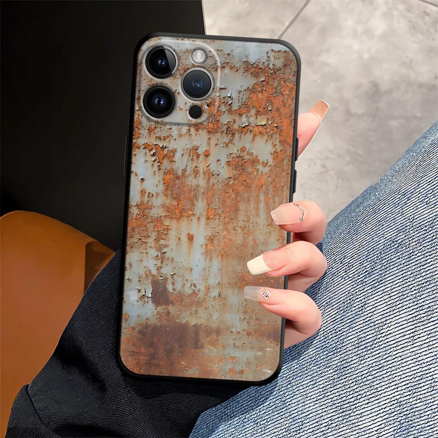 レトロな錆びデザインのiPhoneケース（iPhone 13 - X Phone Accessories のレビューと価格