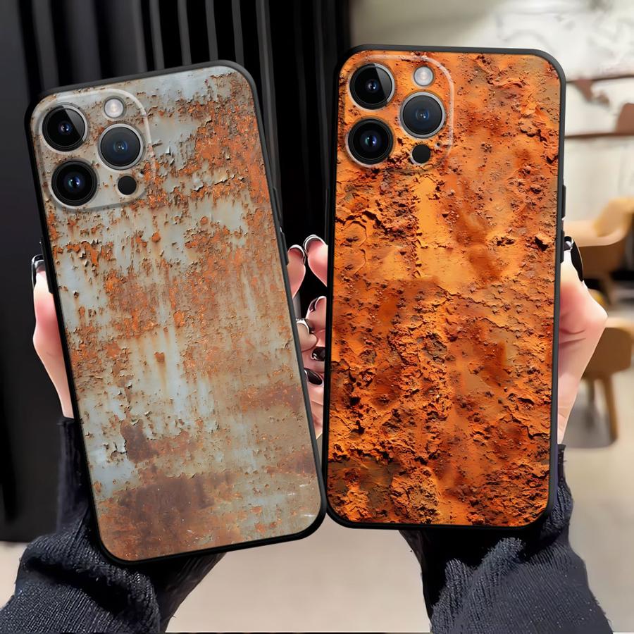レトロな錆びデザインのiPhoneケース（iPhone 13 - X Phone Accessories のレビューと価格