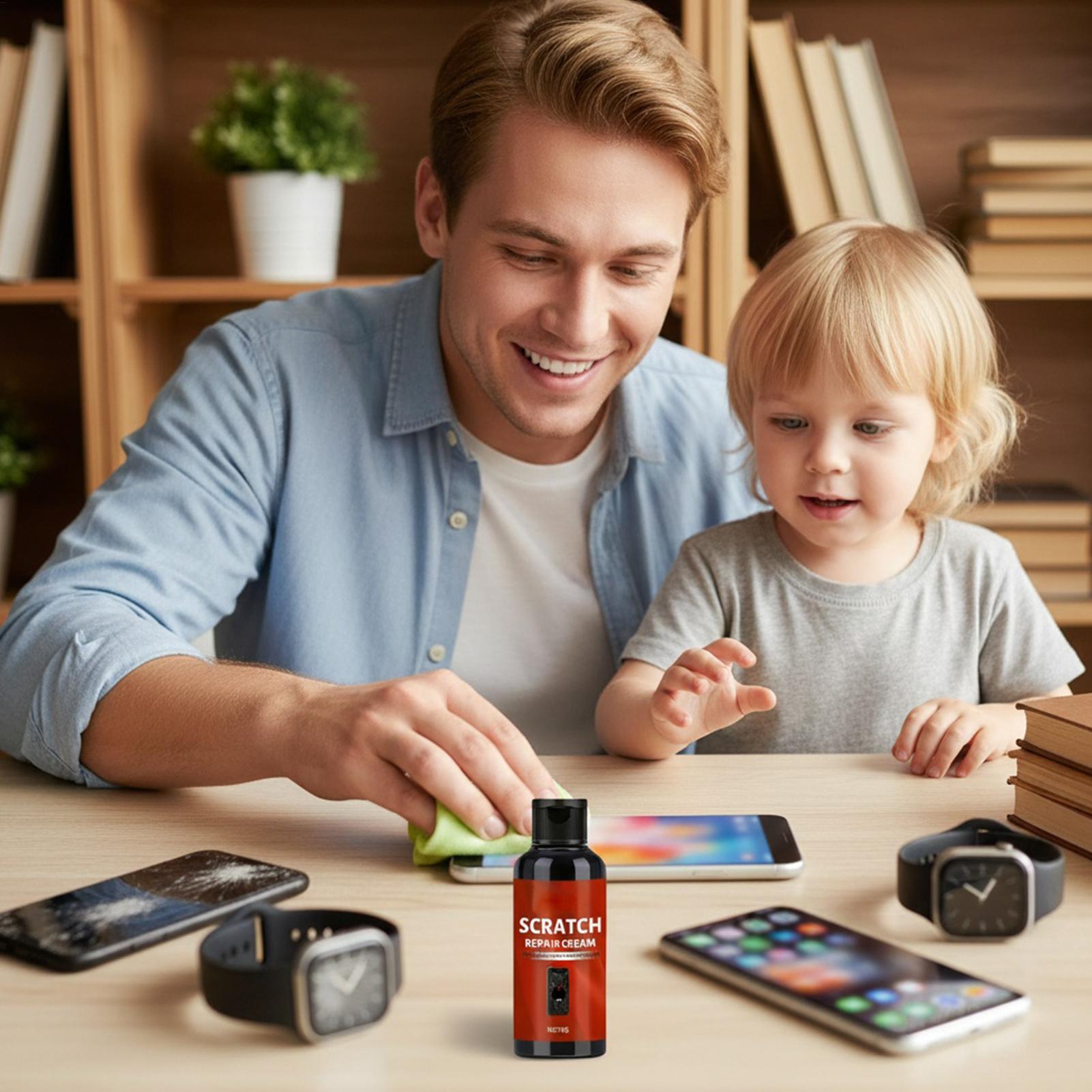 ガラス傷消し＆研磨クリーム クイックリペアキット 携帯電話画 - Phone Repair Kit のレビューと価格