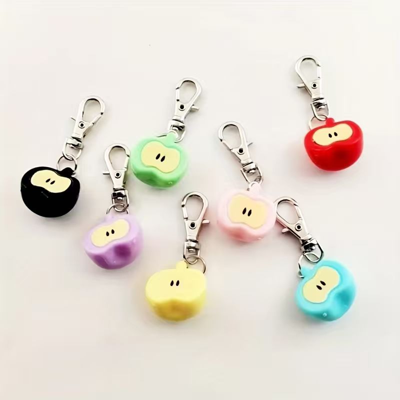 7個入り樹脂製模造アップルキーホルダー、バッグや携帯電話アク - Phone Accessories のレビューと価格