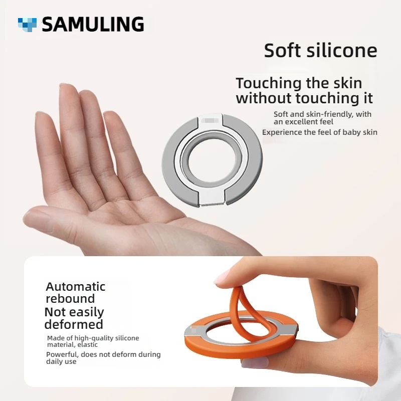 両面磁気シリコンフィンガーリング電話ホルダー携帯電話アクセサ - Phone Accessories For Android のレビューと価格