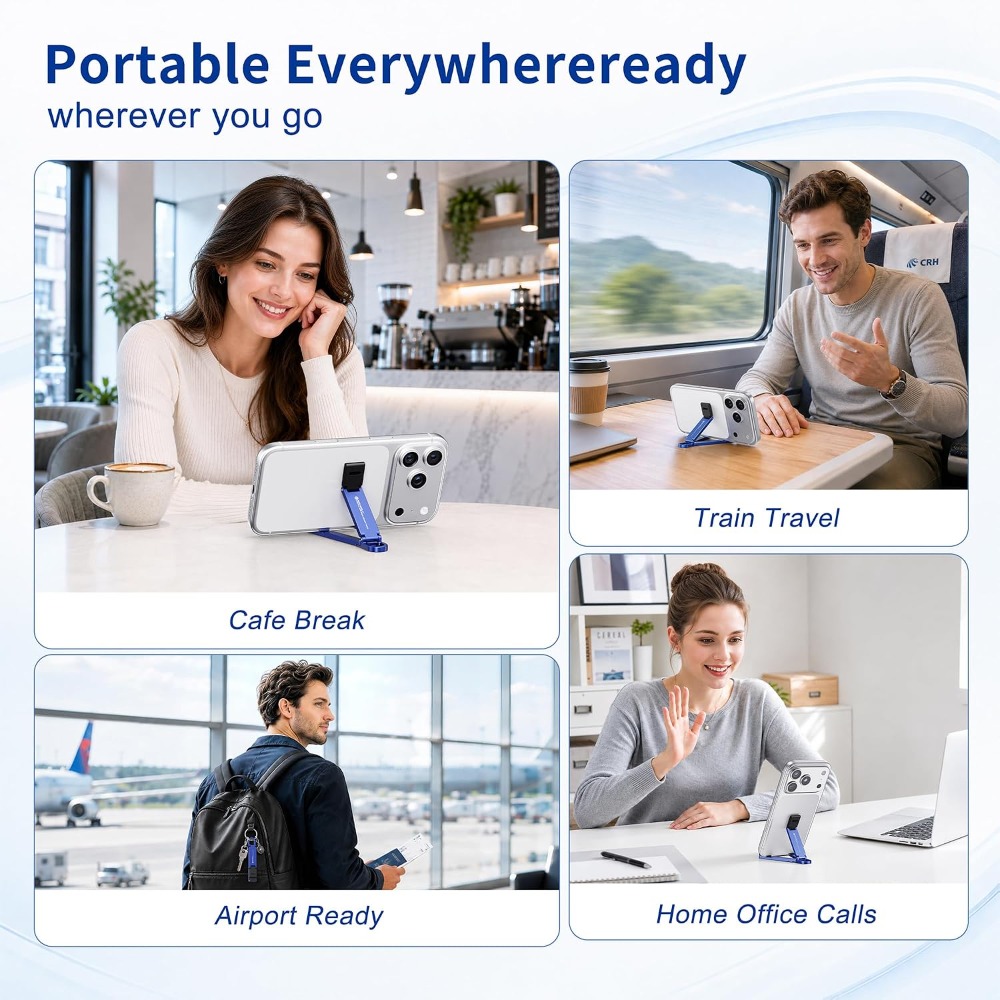 2個入り折りたたみ式携帯電話スタンド スプリングバックルキー - Phone Accessories For Travel のレビューと価格