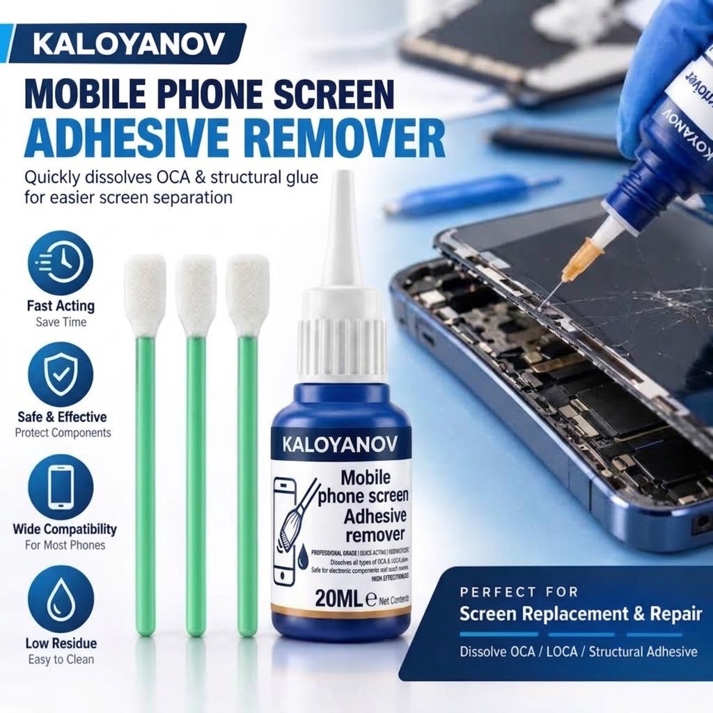 携帯電話画面の接着剤除去用精密針、平綿棒、LCDガラス分解用 - Phone Repair Kit のレビューと価格