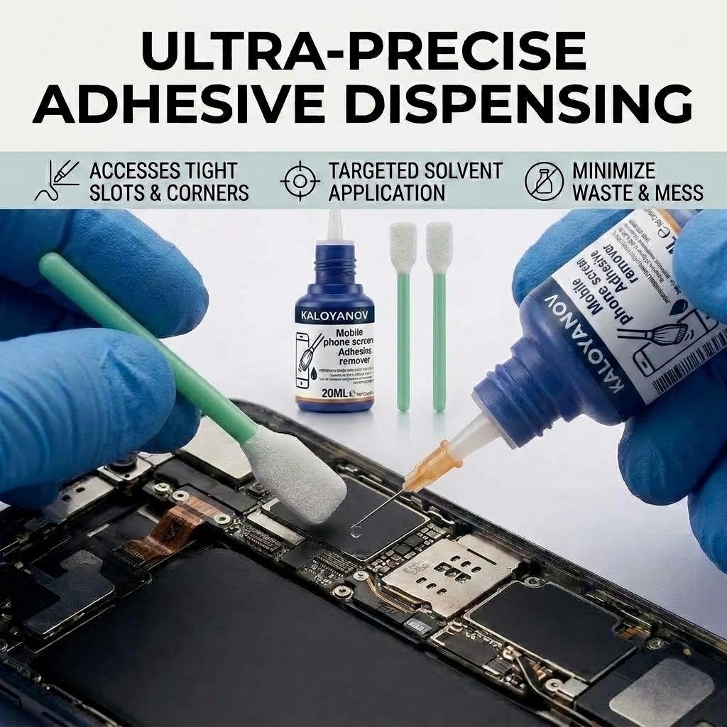 携帯電話画面の接着剤除去用精密針、平綿棒、LCDガラス分解用 - Phone Repair Kit のレビューと価格