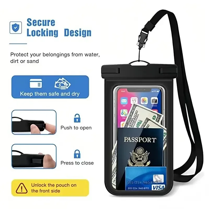 フローティングエアバッグ防水電話ケース、IPX8タッチスクリ - Phone Accessories For Android のレビューと価格