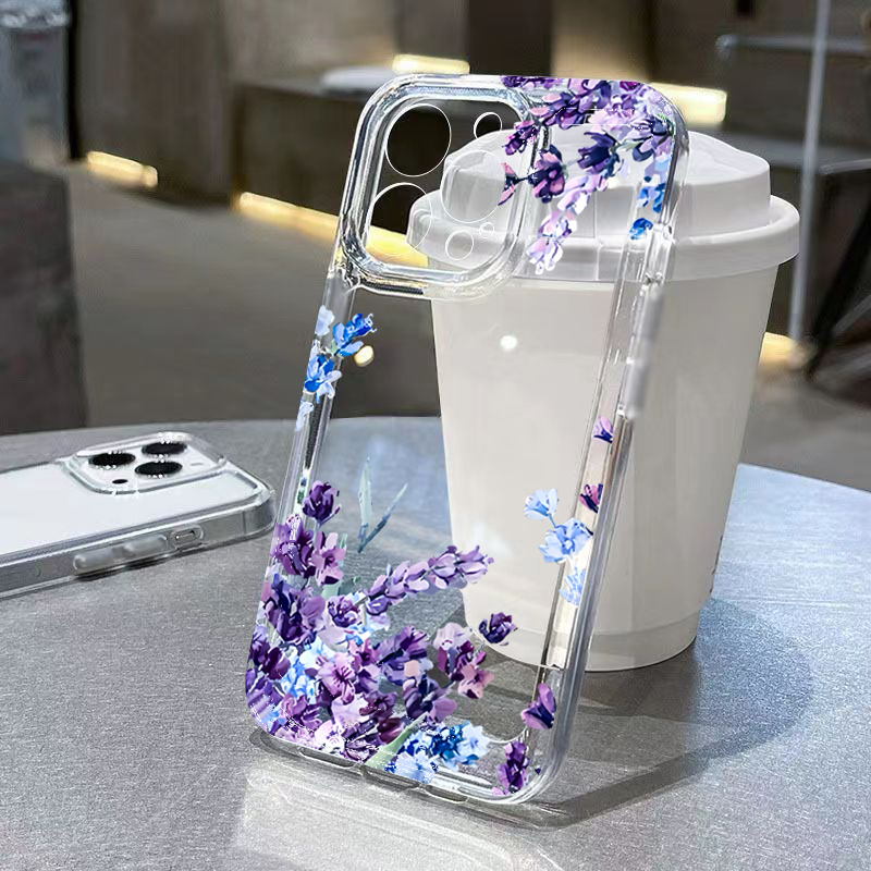 パープルフラワー ソフトTPU製 iPhoneケース iPh - X Phone Accessories のレビューと価格