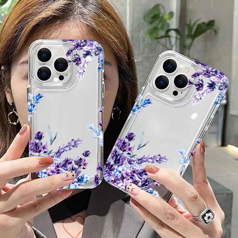 パープルフラワー ソフトTPU製 iPhoneケース iPh - X Phone Accessories のレビューと価格