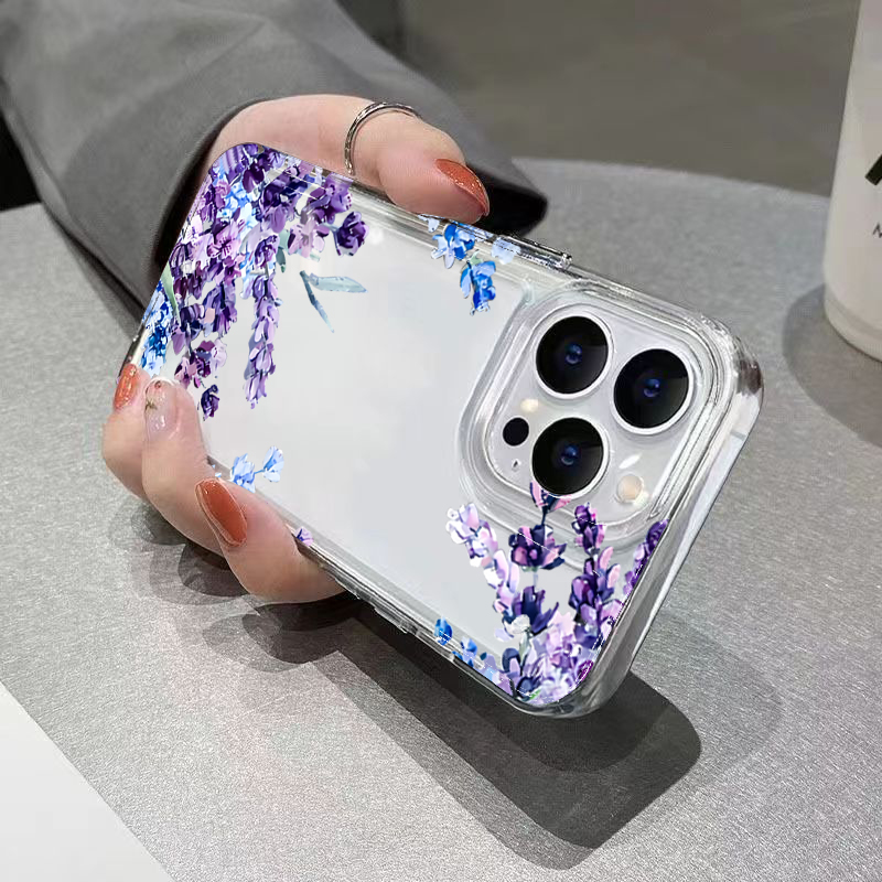 パープルフラワー ソフトTPU製 iPhoneケース iPh - X Phone Accessories のレビューと価格