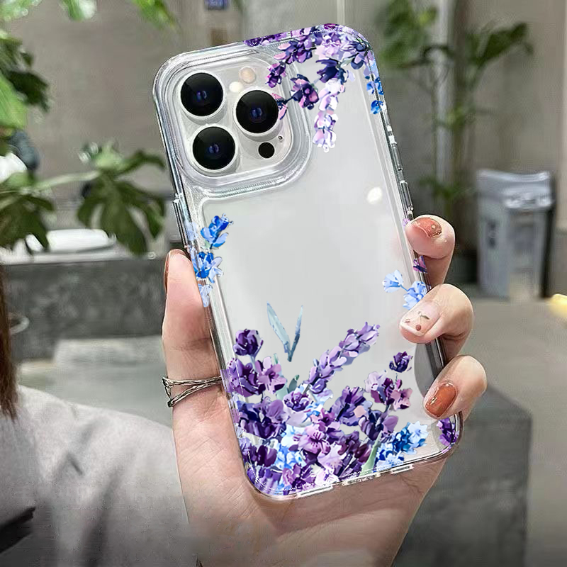 パープルフラワー ソフトTPU製 iPhoneケース iPh - X Phone Accessories のレビューと価格